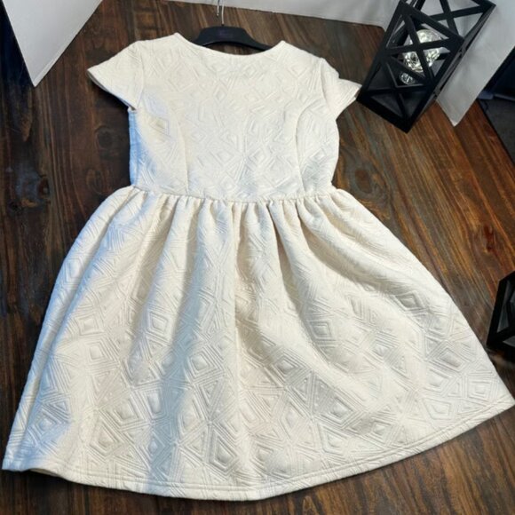 Neon Rose Girls Dress Size 14 Cream Diamond Pattern Party Casual Cute - Picture 4 of 4